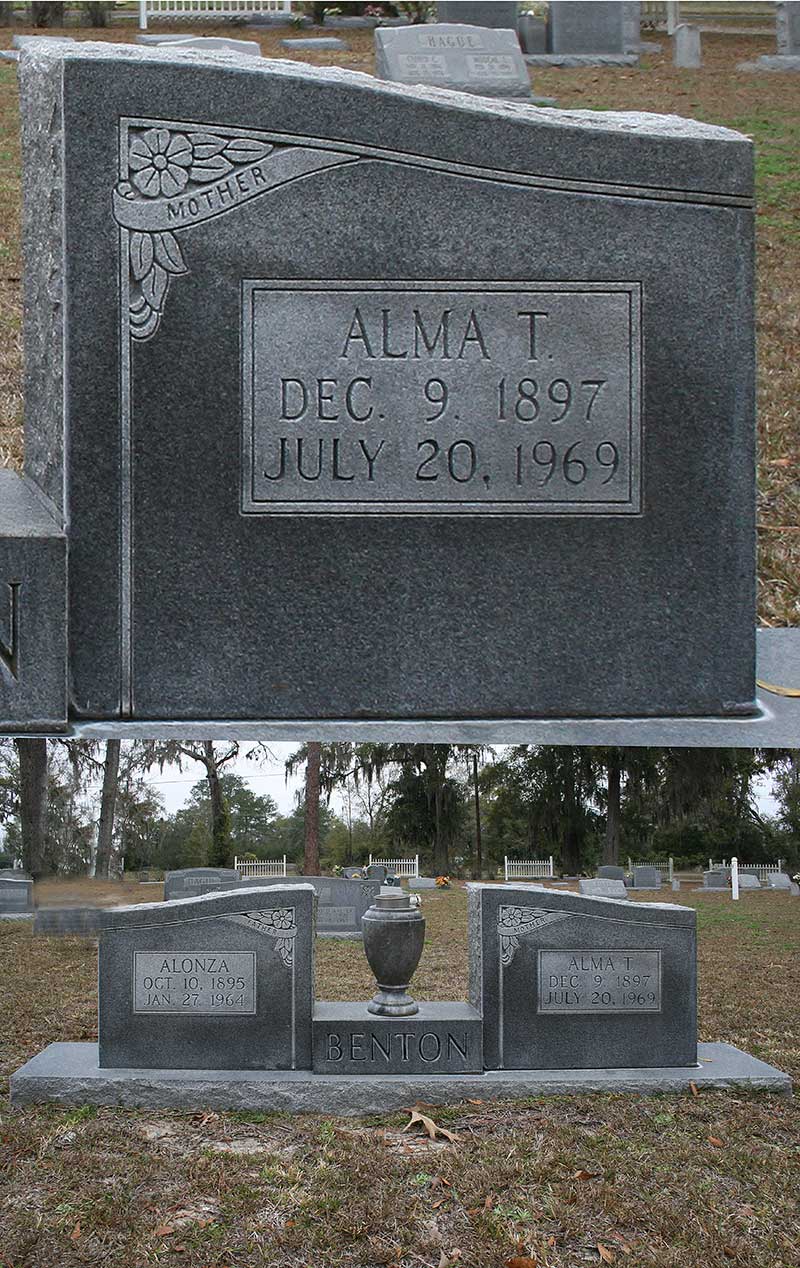 Alma T Benton Gravestone Photo