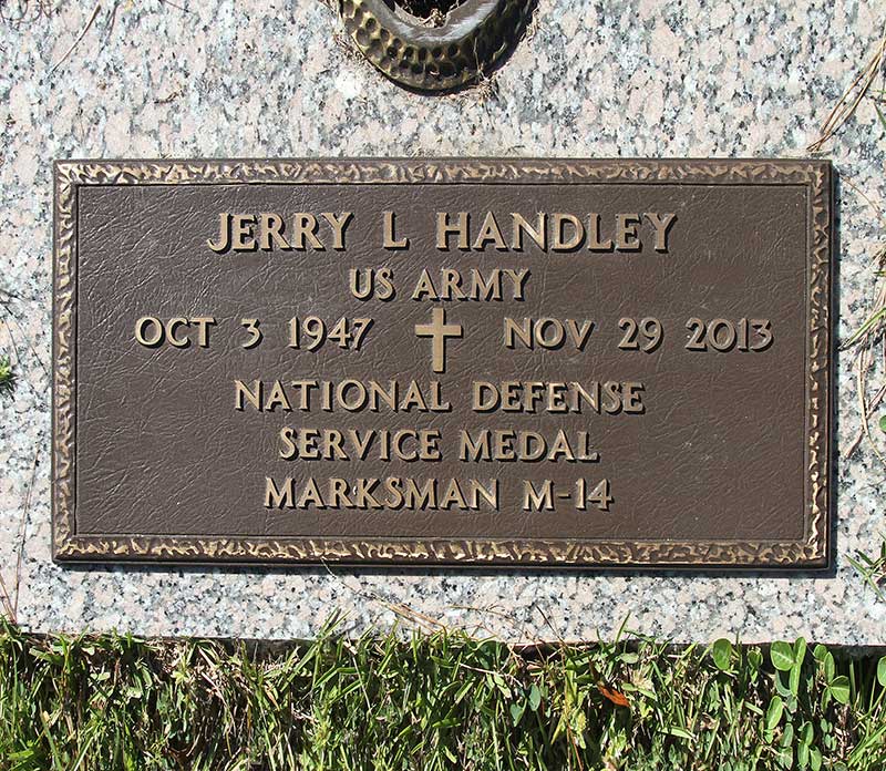Jerry l Handley Gravestone Photo