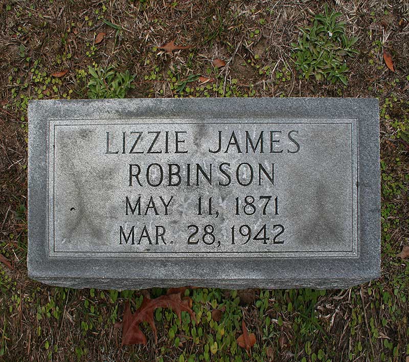 Lizzie James Robinson Gravestone Photo