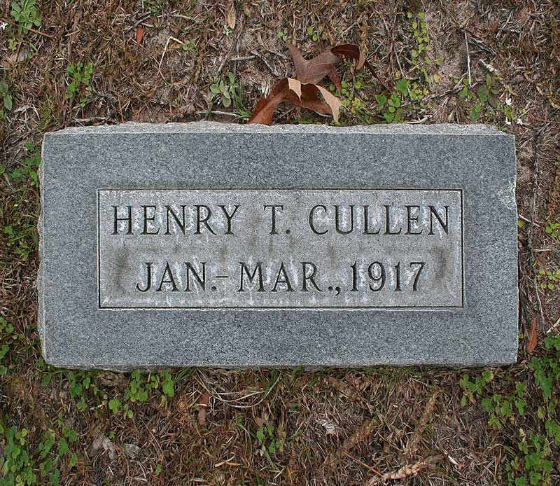 Henry T Cullen Gravestone Photo