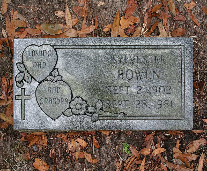 Sylvester Bowen Gravestone Photo