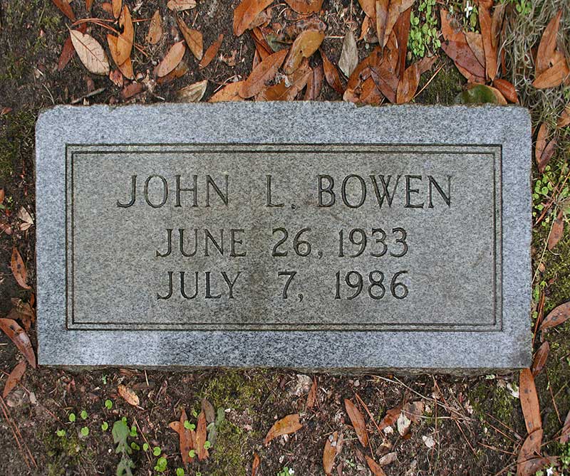 John L Bowen Gravestone Photo