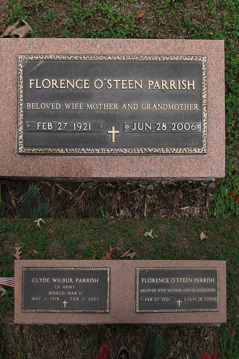Florence O'Steen Parrish Gravestone Photo