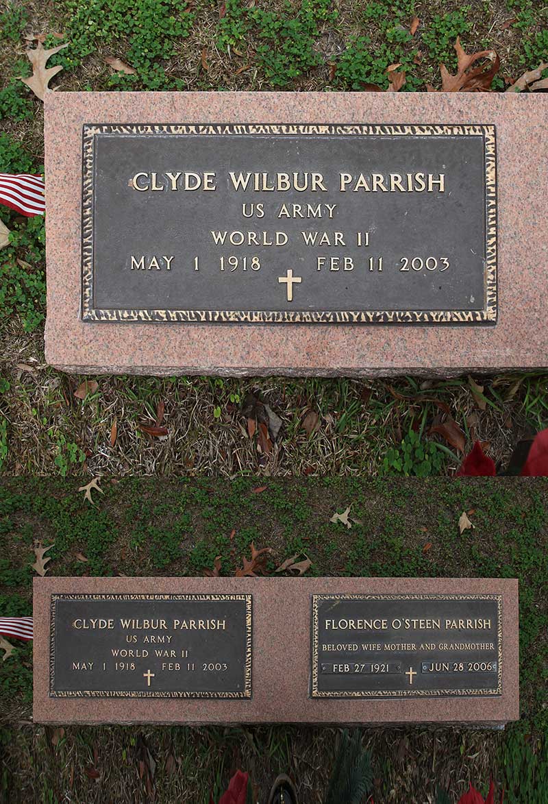 Clyde Wilbur Parrish Gravestone Photo