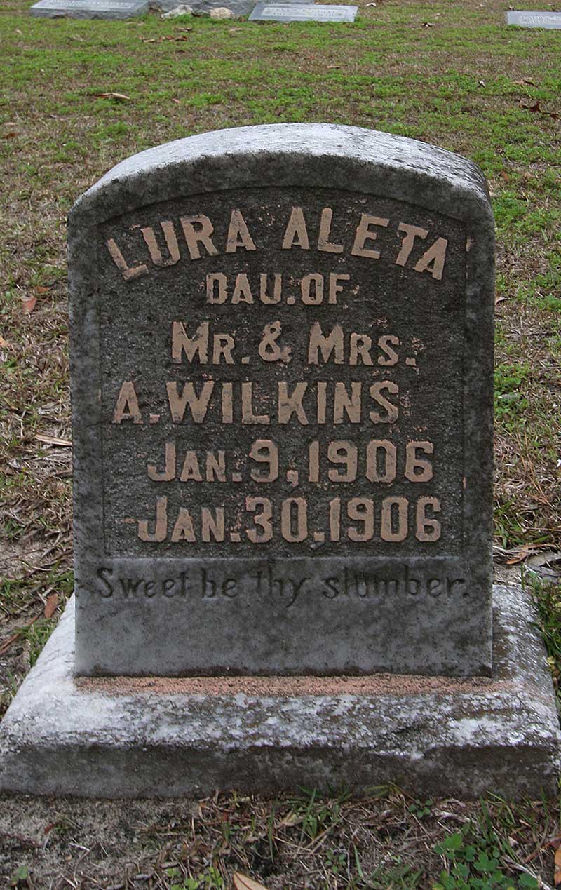 Lura Aleta Wilkins Gravestone Photo