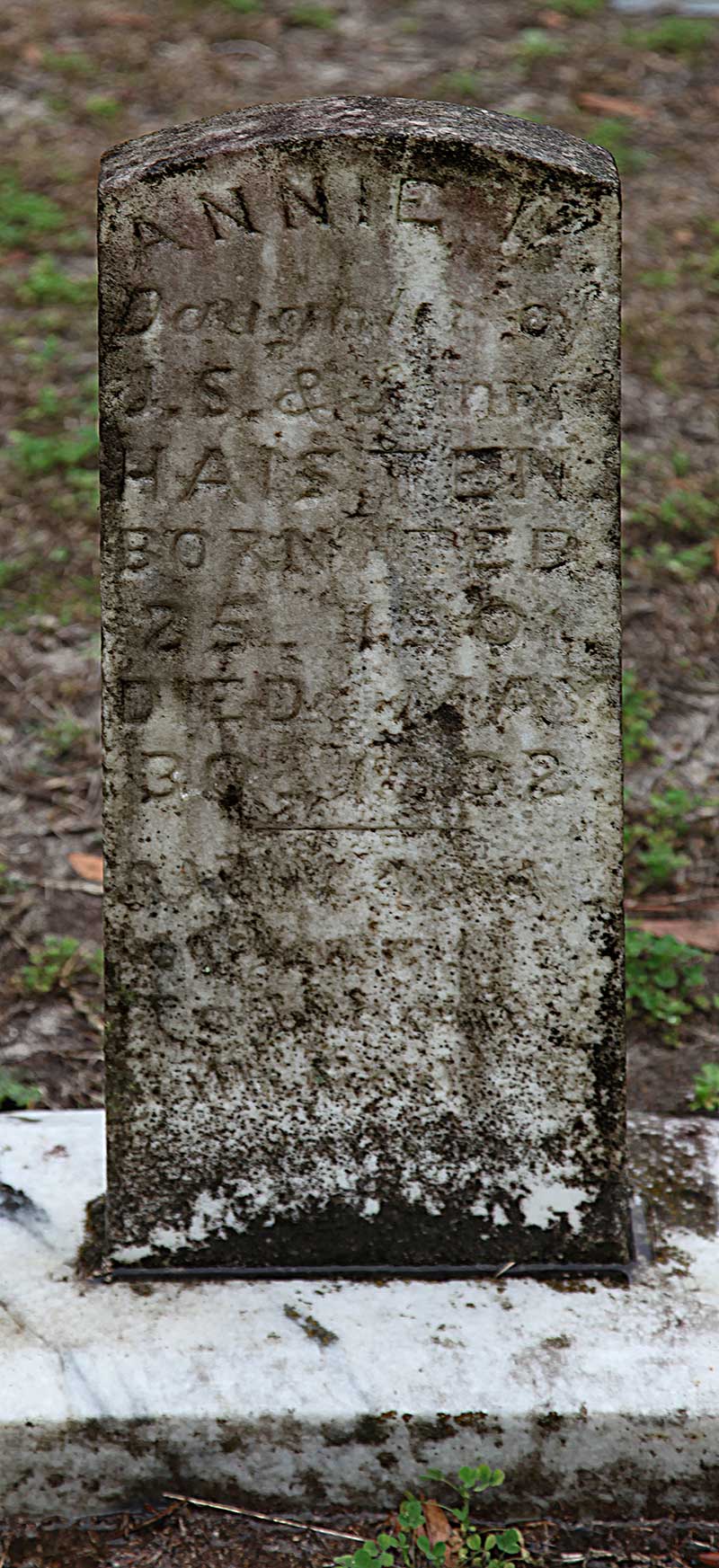 Annie Haisten Gravestone Photo