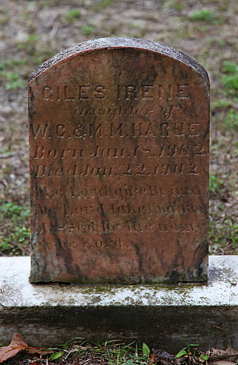 Giles Irene Hague Gravestone Photo