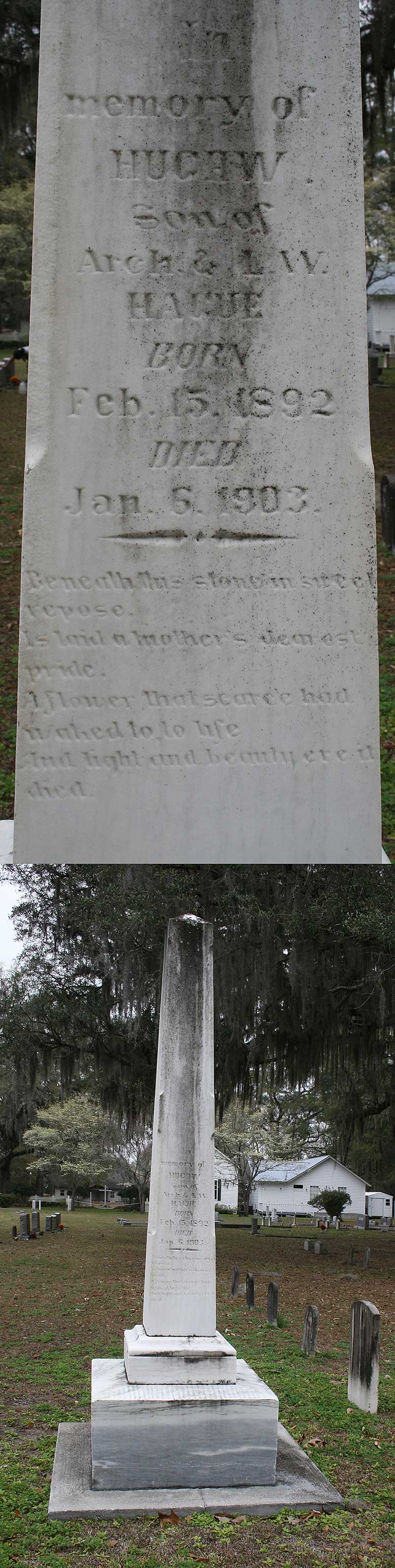 Hugh W Hague Gravestone Photo
