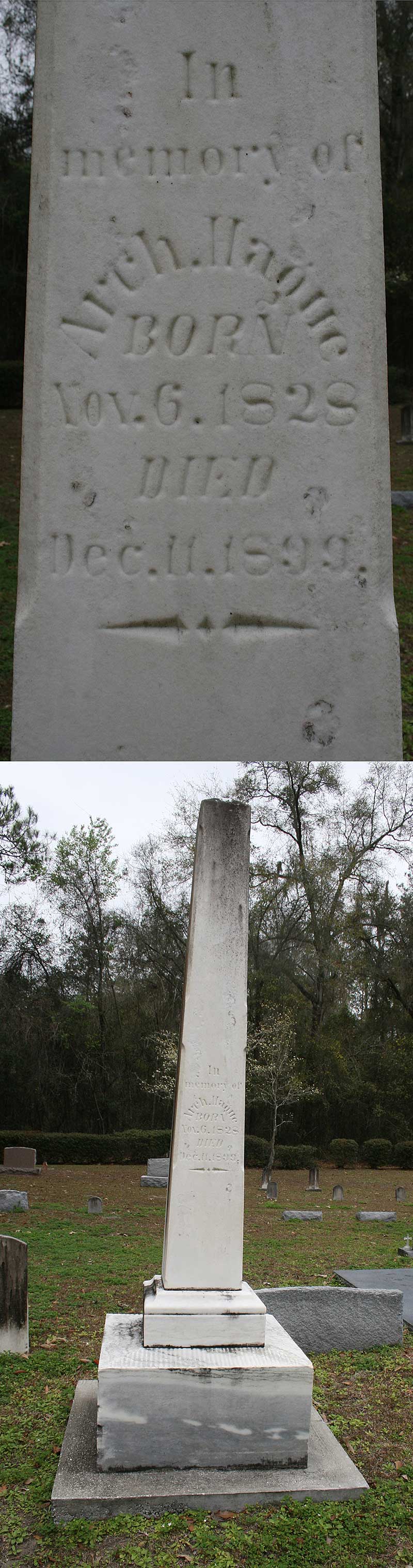Arch Hague Gravestone Photo