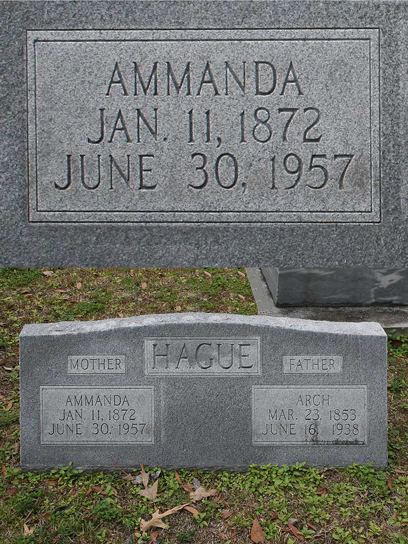 Ammanda Hague Gravestone Photo