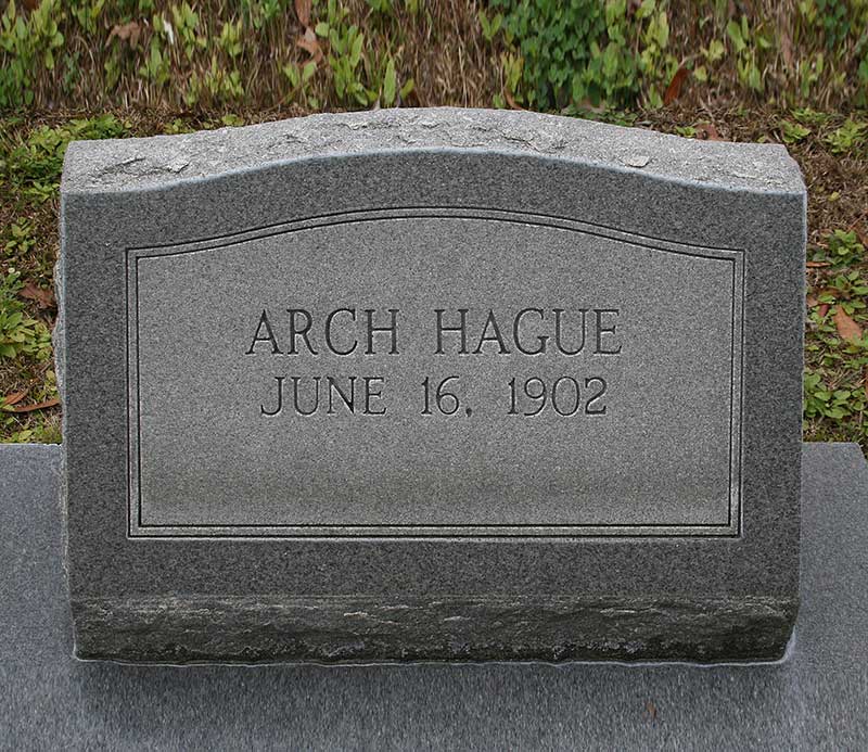 Arch Hague Gravestone Photo