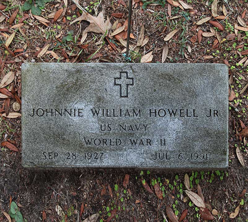 Johnnie William Howell Gravestone Photo