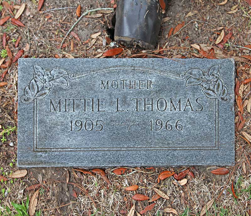 Mittie L. Thomas Gravestone Photo