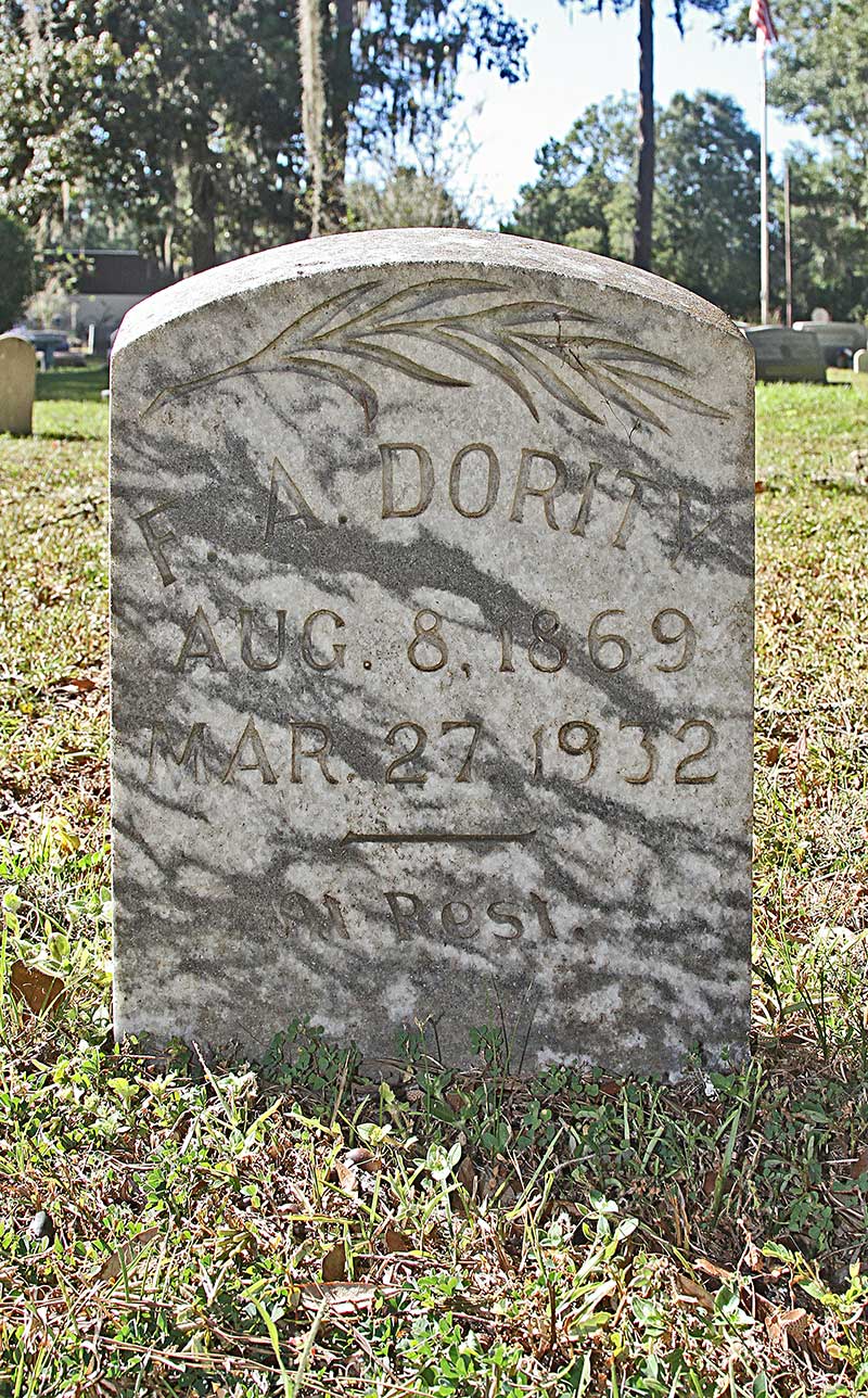 F.A. Dority Gravestone Photo