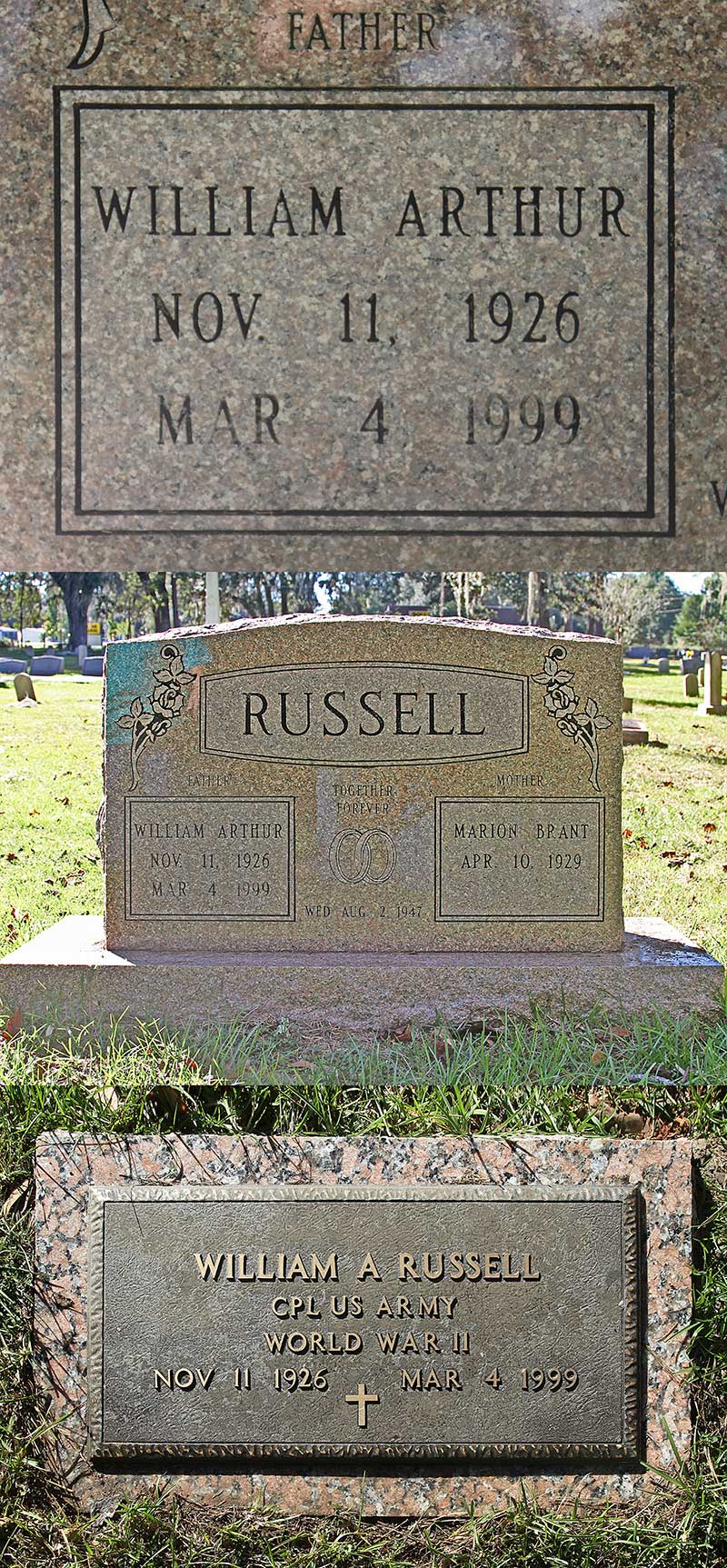 William Arthur Russell Gravestone Photo