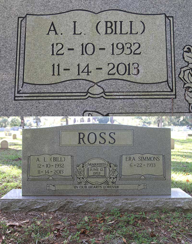A.L. (Bill) Ross Gravestone Photo