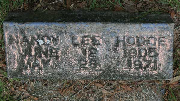 Nancy Lee Hodge Gravestone Photo