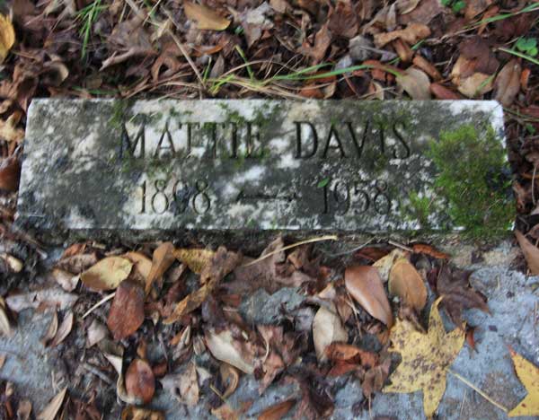 Mattie Davis Gravestone Photo