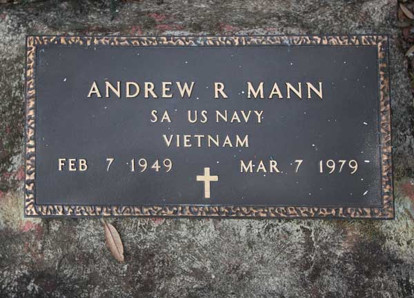 Andrew R. Mann Gravestone Photo
