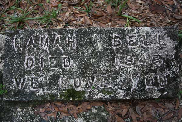 Hamah Bell Gravestone Photo