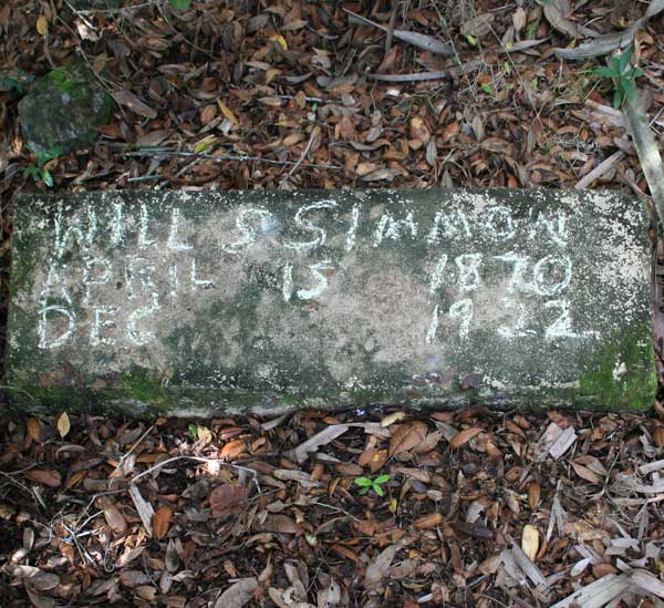 Will S. Simmon Gravestone Photo