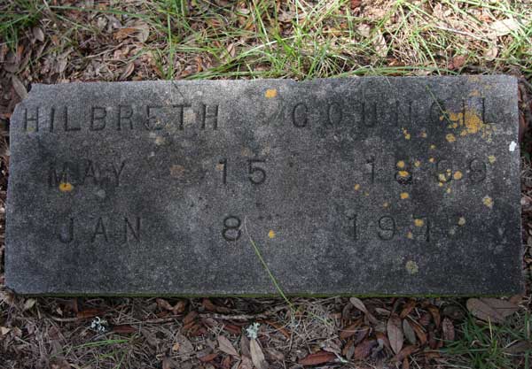 Hilbreth Council Gravestone Photo