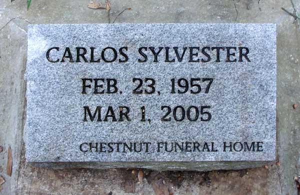 Carlos Sylvester Gravestone Photo