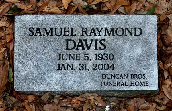Samuel Raymond Davis Gravestone Photo
