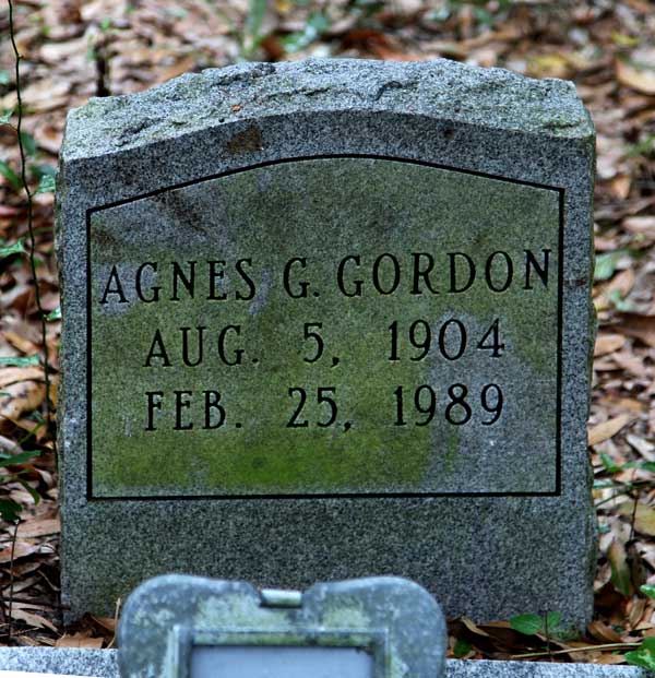 Agnes G. Gordon Gravestone Photo