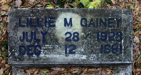Lillie M. Gainey Gravestone Photo