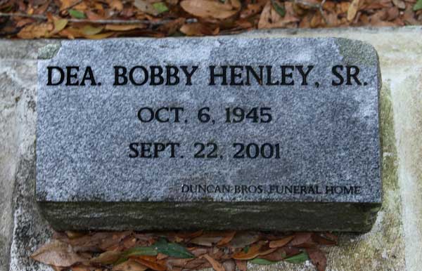 Bobby Henley Gravestone Photo