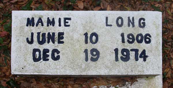 Mamie Long Gravestone Photo