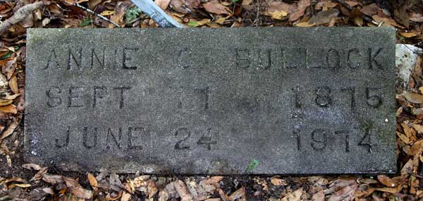 Annie O. Bullock Gravestone Photo