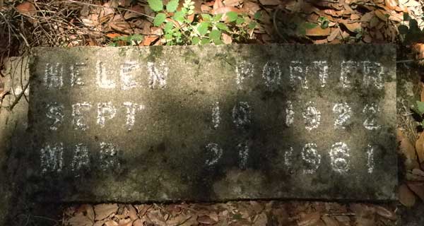 Helen Porter Gravestone Photo