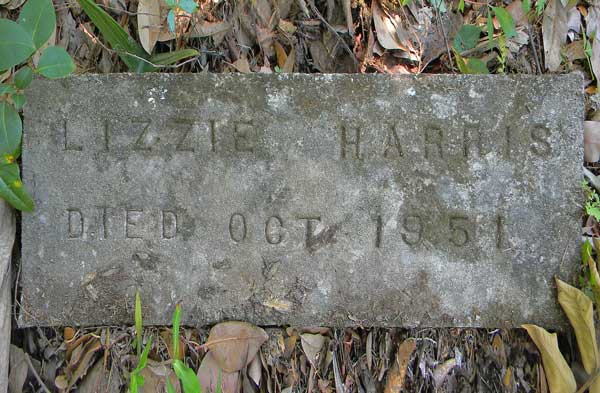 Lizzie Harris Gravestone Photo