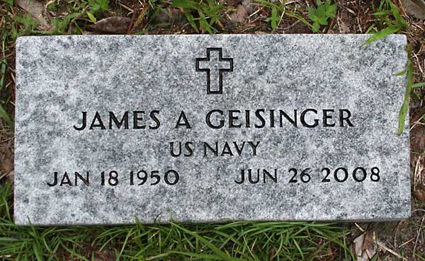 James A. Geisinger Gravestone Photo