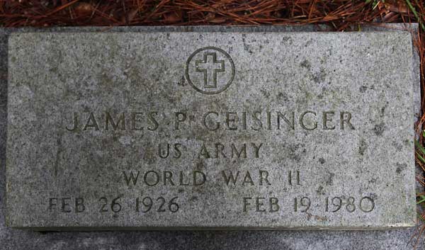 James P. Geisinger Gravestone Photo