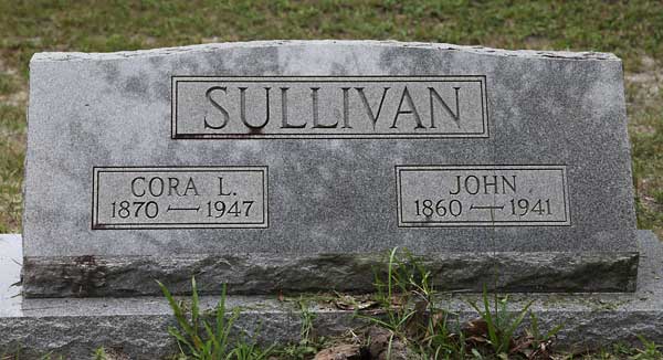Cora L. & John Sullivan Gravestone Photo