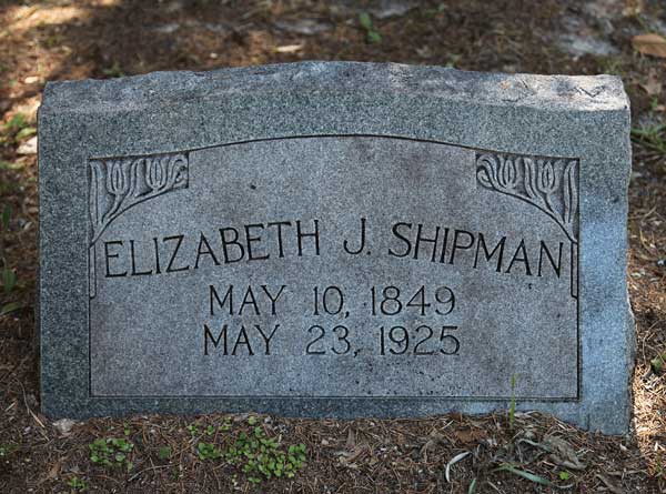 Elizabeth J. Shipman Gravestone Photo