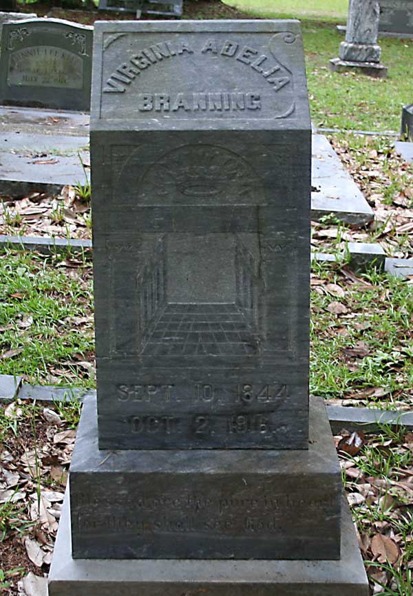 Virginia Adelia Branning Gravestone Photo
