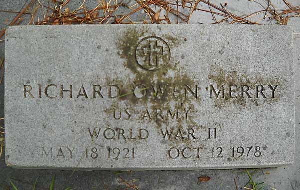 Richard Owen Merry Gravestone Photo