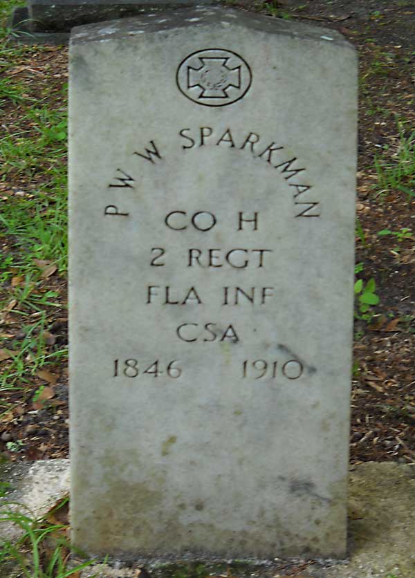 P. W. W. Sparkman Gravestone Photo