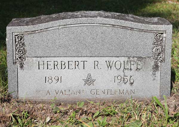 Herbert R. Wolfe Gravestone Photo