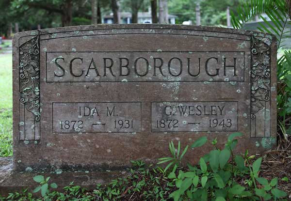 Ida M. & G. Wesley Scarborough Gravestone Photo