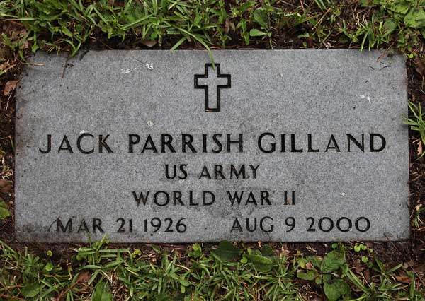Jack Parrish Gilland Gravestone Photo