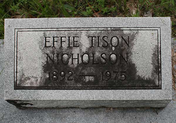Effie Tison Nicholson Gravestone Photo