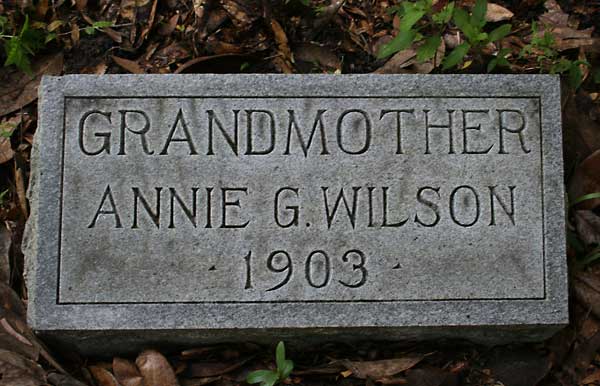 Annie G. Wilson Gravestone Photo