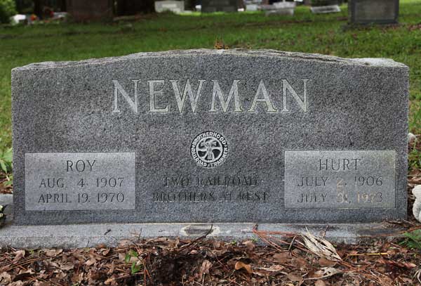 Roy & Hurt Newman Gravestone Photo