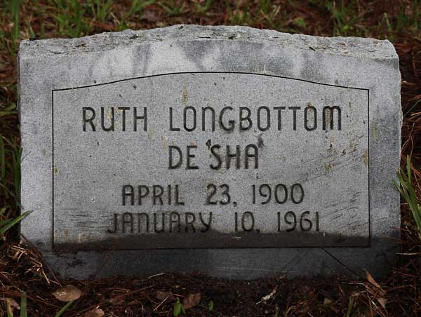 Ruth Longbottom DeSha Gravestone Photo