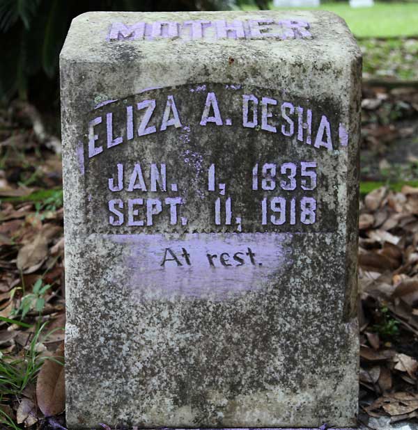 Eliza A. DeSha Gravestone Photo